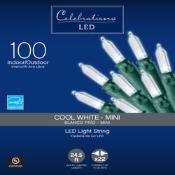 庆祝LED迷你酷白100 ct串圣诞灯24.75 ft.