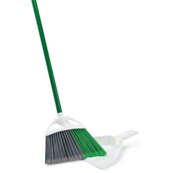 Libman Precision Angle 11 in. W Stiff Recycled PET Broom with Dustpan