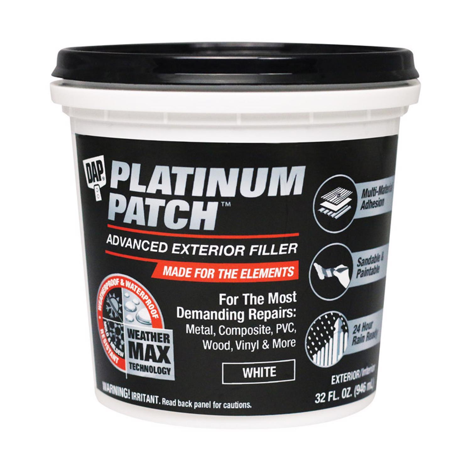 Photo 1 of DAP Platinum Patch Ready to Use White Exterior Filler 32 oz