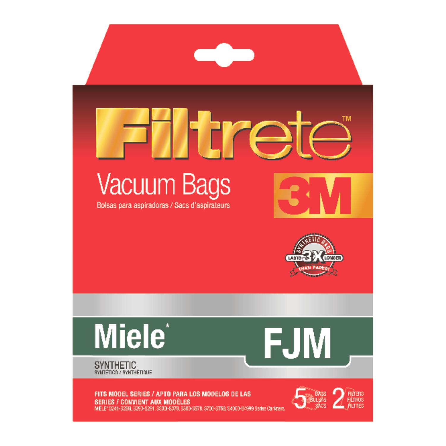 Photo 1 of 3M Filtrete Vacuum Bag For Miele FJM 10 pk NEW 