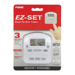 Prime EZ-Set Indoor Digital Timer 125 V White