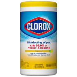 Clorox Lemon Fresh Disinfecting Wipes 75 pk