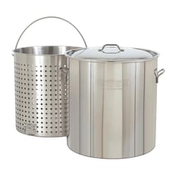 Bayou Classic Stainless Steel Grill Stockpot with Basket 82 qt 18.88 in. L X 18.88 in. W 1 pk