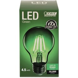 Feit A19 E26 (Medium) Filament LED Bulb Green 30 Watt Equivalence 1 pk
