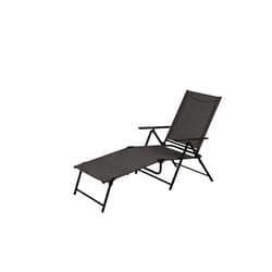 Living Accents Black Steel Frame Sling Lounge Chair