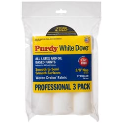 Purdy White Dove Woven Fabric 9 in. W X 3/8 in. Paint Roller Cover 3 pk