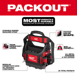 Milwaukee PACKOUT 9.8 in. W X 19 in. H Ballistic Tool Tote 35 pocket Black/Red 1 pc