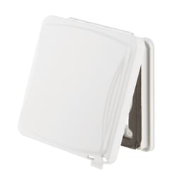 TayMac Rectangle Plastic 2 gang 5-1/2 in. H X 4.08 in. W Receptacle Box Cover