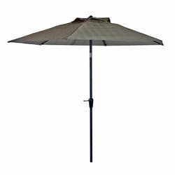 Living Accents Woodridge 9 ft. Tiltable Brown Patio Umbrella
