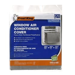 Frost King 30 in. H X 28 in. W Polyethylene Gray Square Outdoor Window Air Conditioner Cover
