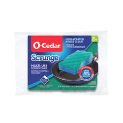 O-Cedar Scrunge Medium Duty Sponge For Non-Scratch 4.25 in. L 2 pk