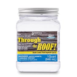 Sashco Through The Roof Gloss Clear Synthetic Rubber Roof Sealant 1 qt
