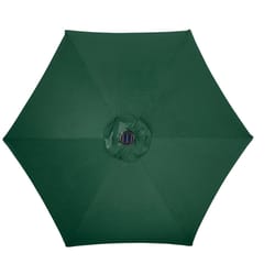 Living Accents 9 ft. Tiltable Hunter Green Solar Market Umbrella
