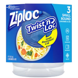 Ziploc Twist N Loc 16 oz Clear Food Storage Container 3 pk