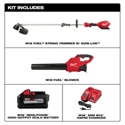 Milwaukee M18 Fuel Quik-Lok 16 in. 18 V Battery Trimmer and Blower Combo Kit (Battery & Charger)