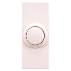Heath Zenith White Plastic Wireless Pushbutton Doorbell