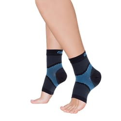 Copper Fit ICE Black/Blue Basic Foot Compression Sleeve 1 box 2 ct