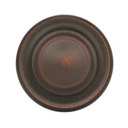 Amerock Inspirations Round Cabinet Knob 1-1/4 in. D 1 in. Oil Rubbed Bronze 10 pk