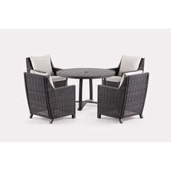 Living Accents Fullerton 5 pc Brown Aluminum Wicker Dining Set Tan