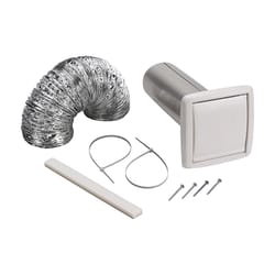 Broan-NuTone 6.5 in. W X 6.5 in. L White Resin Wall Ducting Kit