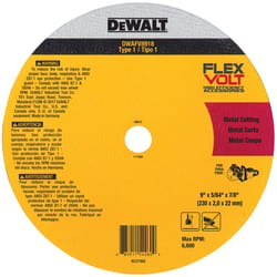 DeWalt FlexVolt 9 in. D X 7/8 in. Ceramic Metal Cutting Abrasive Wheel 1 pc