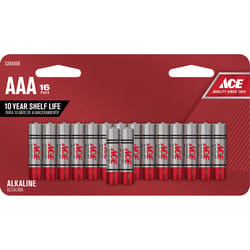 Ace AAA Alkaline Batteries 16 pk Carded
