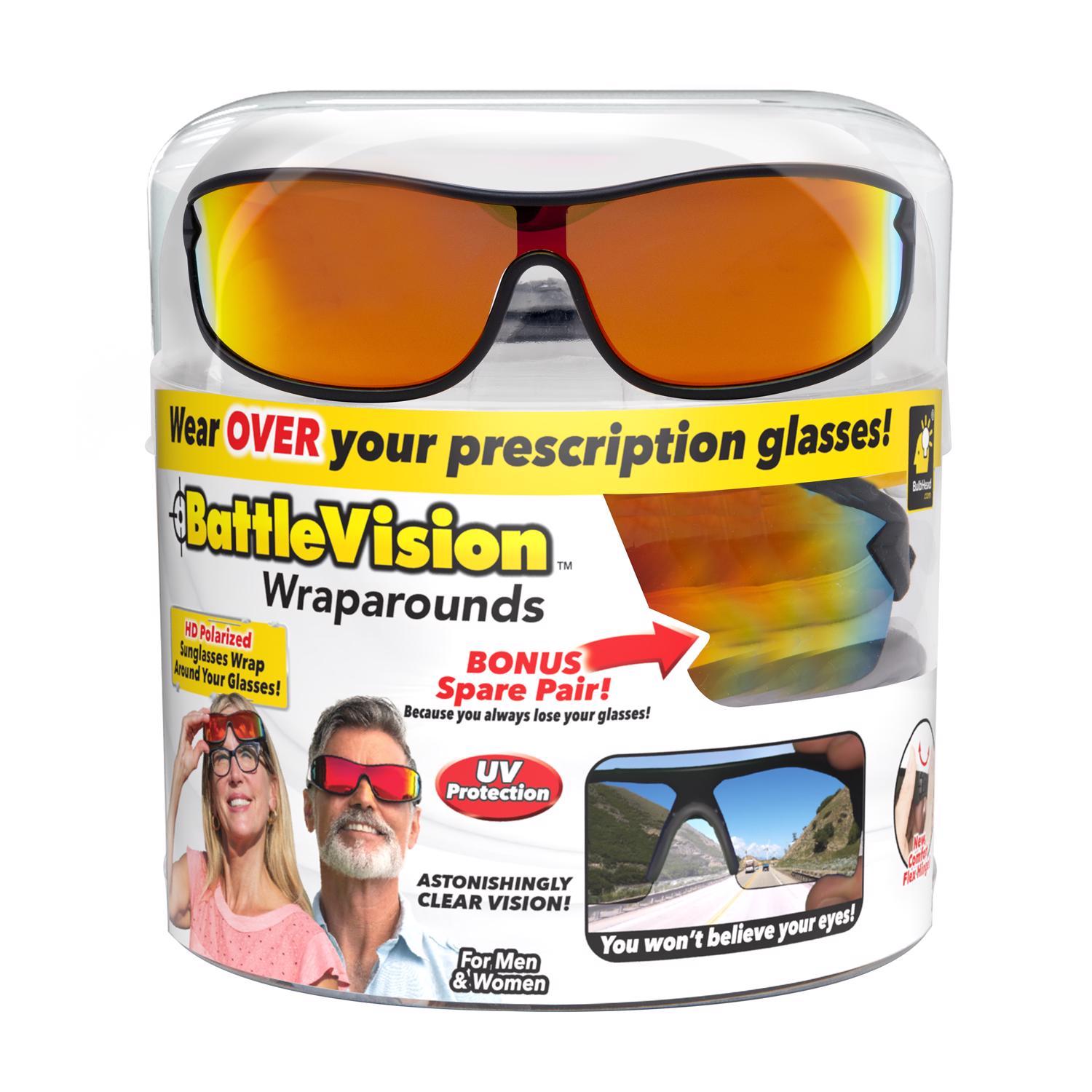 Photo 1 of BattleVision Wrap Around Sunglasses 2 pk