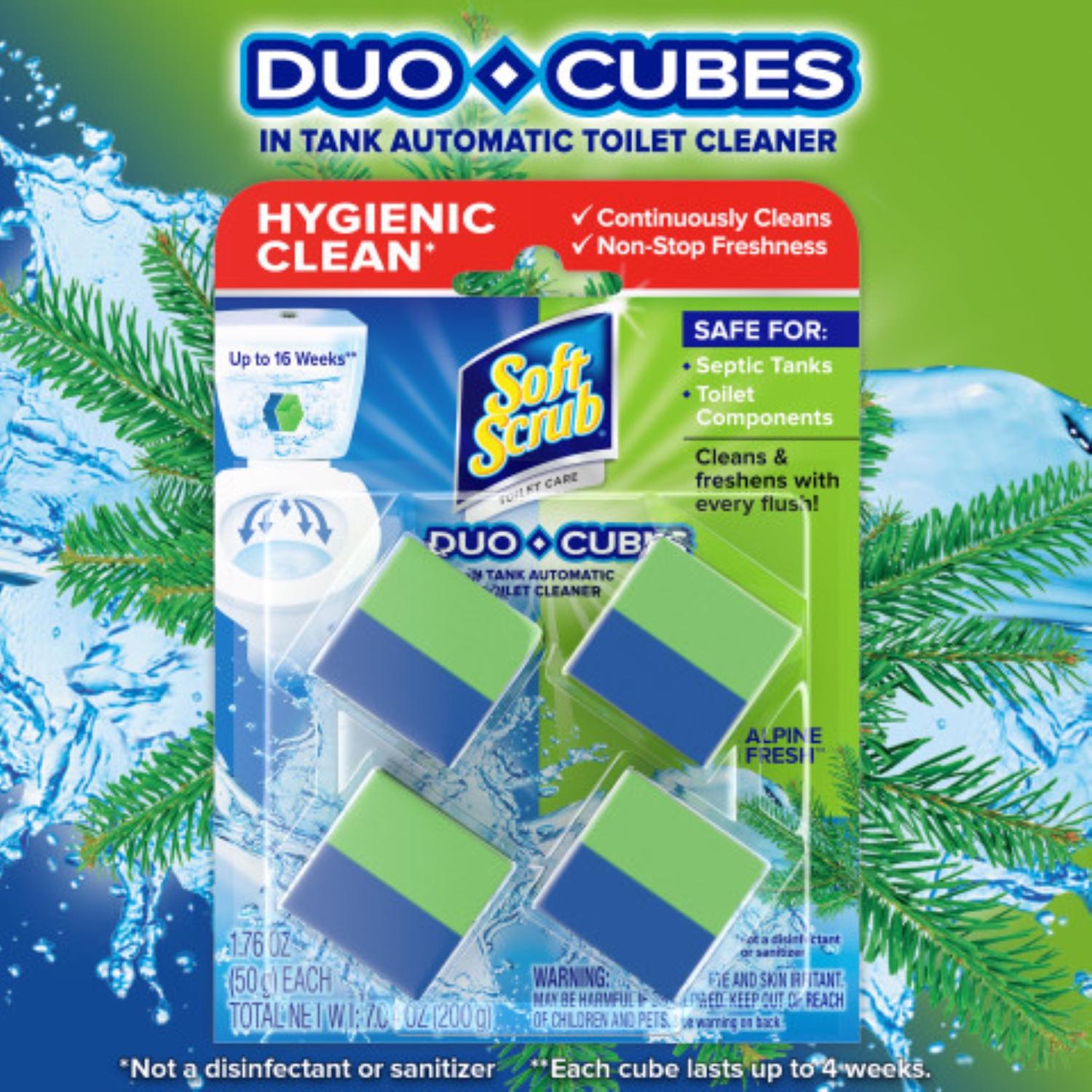 Photo 1 of Soft Scrub Duo-Cubes Pine Scent Continuous Toilet Cleaning System 7.04 oz Tablet 2 PACK 