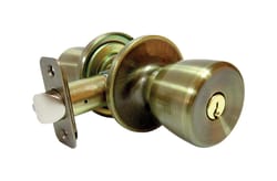 Faultless Tulip Antique Brass Entry Knobs Right Handed