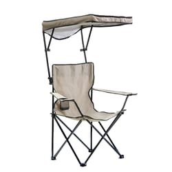 QuikShade Taupe Canopy Folding Quad Chair