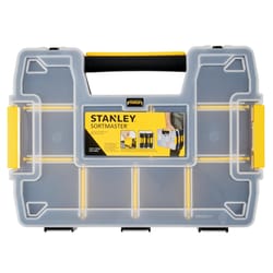 斯坦利SortMaster 8.5 in. W X 2.9 in. H存储组织者塑料8格黑色/黄色
