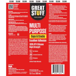Great Stuff Clear Acetoxy Silicone Multipurpose Sealant 10.1 oz