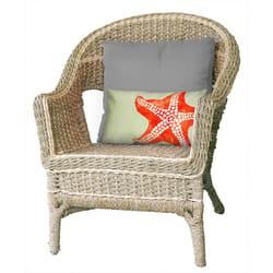 Liora Manne Visions II Seafoam Starfish Polyester Throw Pillow 12 in. H X 2 in. W X 20 in. L
