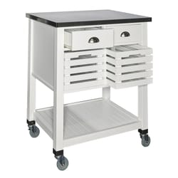 Linon Home Decor Traditional 22.05 in. W X 30 in. L Rectangular Kitchen Cart