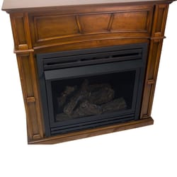Comfort Glow Savannah 46 in. W 1350 sq ft Oak Bookcase Gas Ventless Fireplace w/Remote