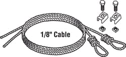 Prime-Line 104 in. L X 1/8 in. D Carbon Steel Safety Cables
