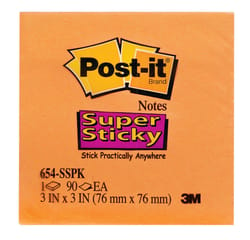 Post-it 3 in. W X 3 in. L Assorted Sticky Notes 1 pad