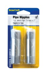 BrassCraft 1/2 in. MIP Brass Nipple 3 in. L