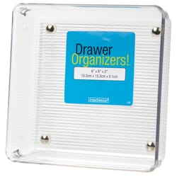 iDesign Linus 2 in. H X 6 in. W X 6 in. D Plastic Drawer Organizer