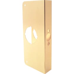 Prime-Line 9 in. H X 4.31 in. L Brass-Plated Brass Lock and Door Reinforcer