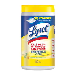 Lysol Lemon & Lime Blossom Scent Disinfecting Wipes 80 ct 1 pk