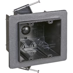 Carlon 3-1/2 in. Rectangle Plastic 2 gang Electrical Box Black