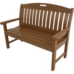Hanover Brown HDPE Avalon Bench 37.5 in. H X 48 in. L X 25 in. D