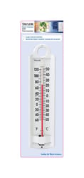 Taylor Tube Thermometer Aluminum White 8.86 in.