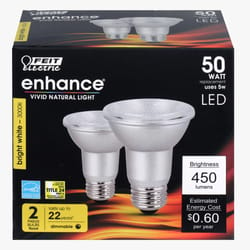 Feit Enhance PAR20 E26 (Medium) LED Bulb Bright White 50 Watt Equivalence 2 pk