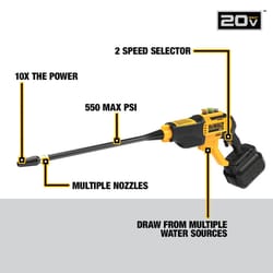 DeWalt 20V Max DCPW550B OEM Branded 550 psi Battery 1 gpm Portable Power Cleaner
