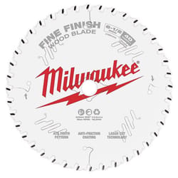 Milwaukee 6-1/2 in. D X 5/8 in. Fine Finish Tungsten Carbide Circular Saw Blade 40 teeth 1 pc