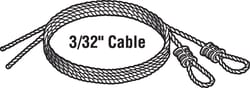 Prime-Line 5.75 in. W X 12 in. L X 3/32 in. D Carbon Steel Extension Cables