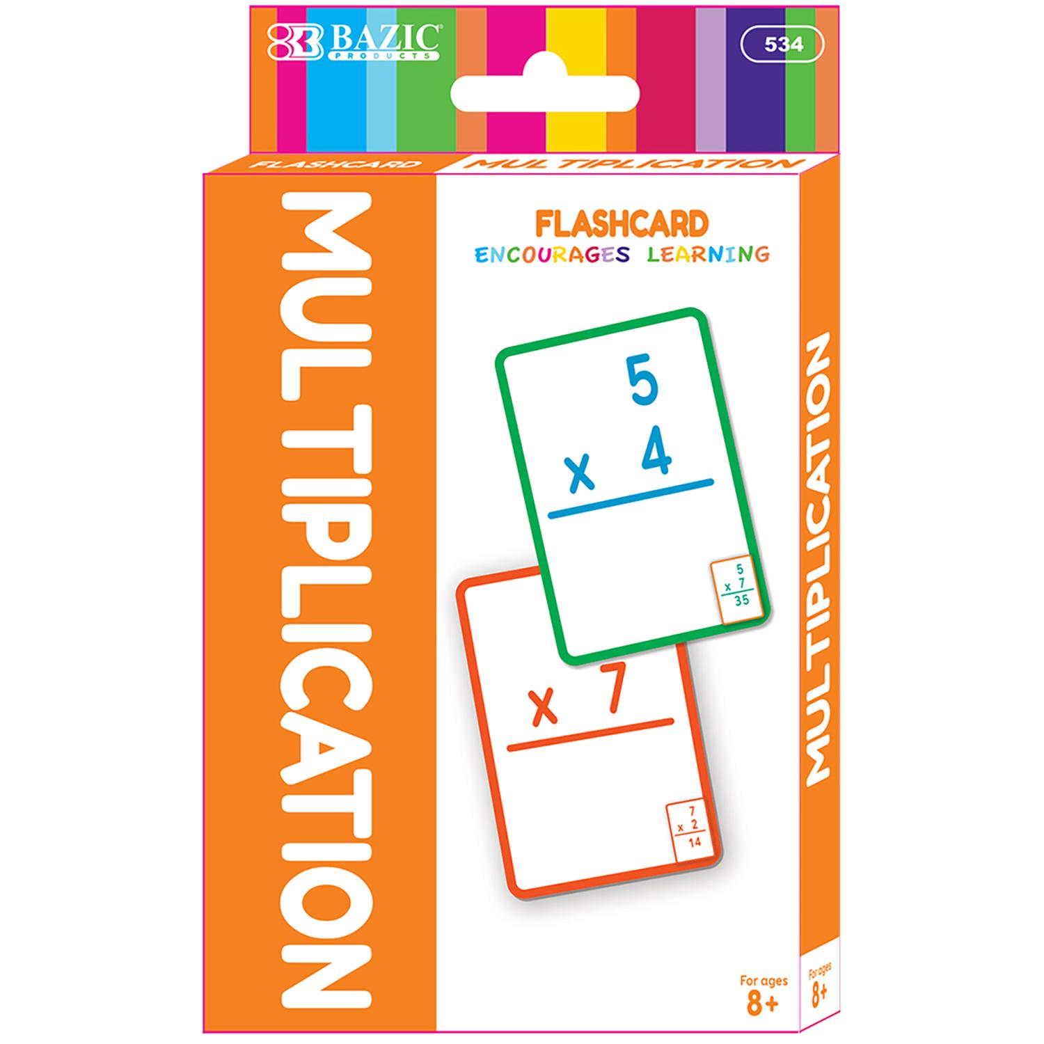 Photo 1 of [Bundle of 4] Bazic Products Multiplication Flash Cards Paper White 36 pc