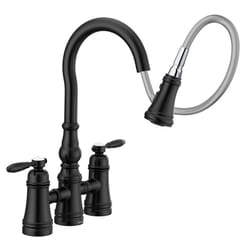 Moen Weymouth Two Handle Matte Black Pull-Down Kitchen Faucet